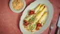 witte asperges uit de oven