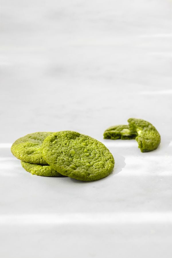 Matcha koekjes met witte chocolade