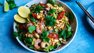 Vietnamese salade met garnalen