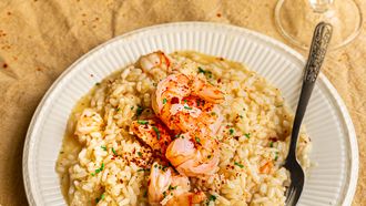 risotto met garnalen en venkel
