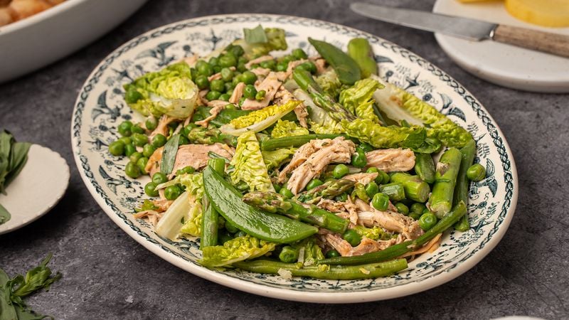 lente salade met kip en dragon