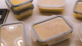 warm eten in de koelkast