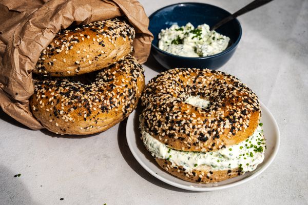 Everything bagel met roomkaas