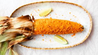 Maiskolven met doritos korst