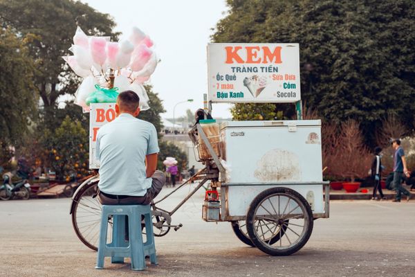 vietnamees ijs met bananen