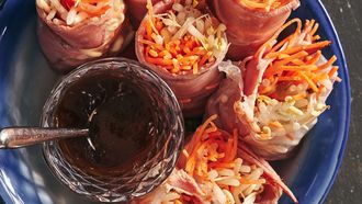 Summerrolls met gerookte eend