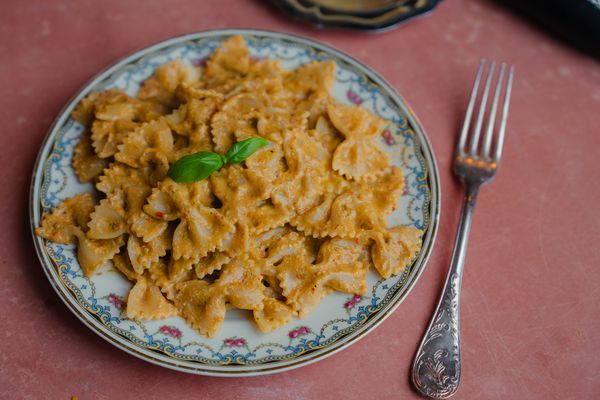 Pasta pesto tomaat