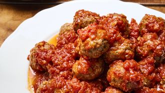 Italiaanse gehaktballetjes in tomatensaus van Toscanini