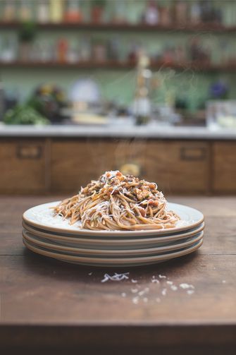 Vegetarische pasta bolognese van Jamie Oliver