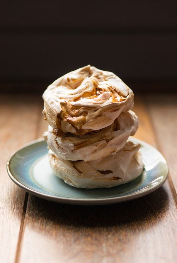 meringues met salted caramel