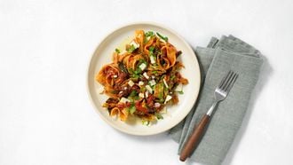 Papardelle pasta met lamsschenkel