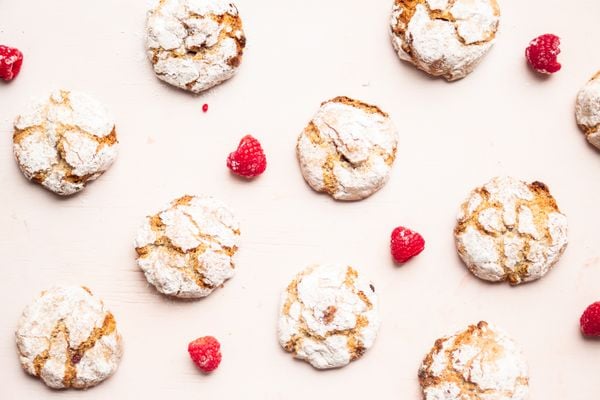 Amaretti met frambozen