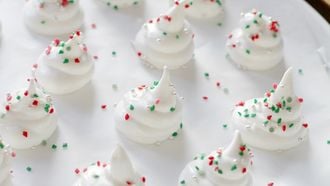 meringue kerstboompjes
