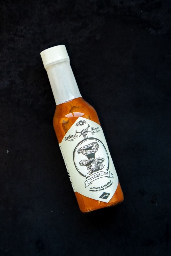 Hot sauce met maple mushroom