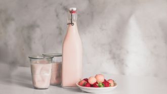 Aardbeienmelk