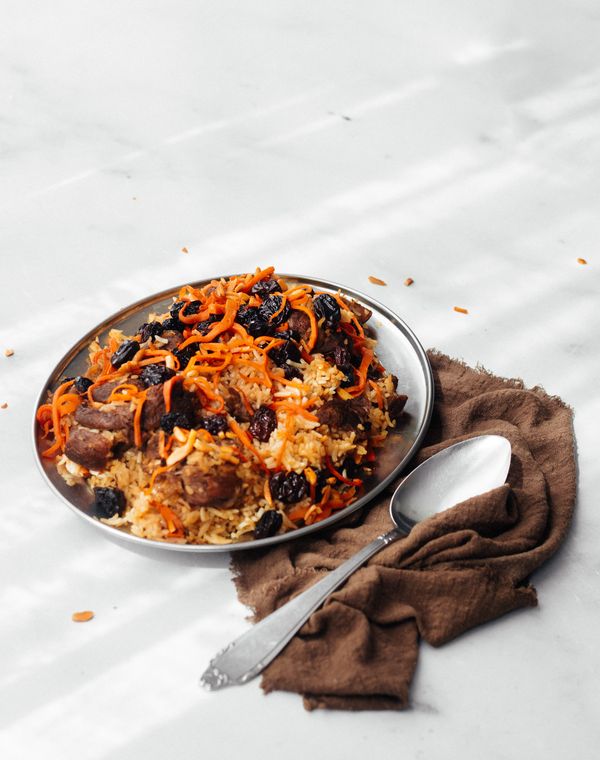 Kabuli Pulao rijstgerecht met lam
