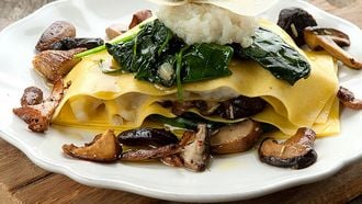 Ravioli met aardpeer en boschampignons