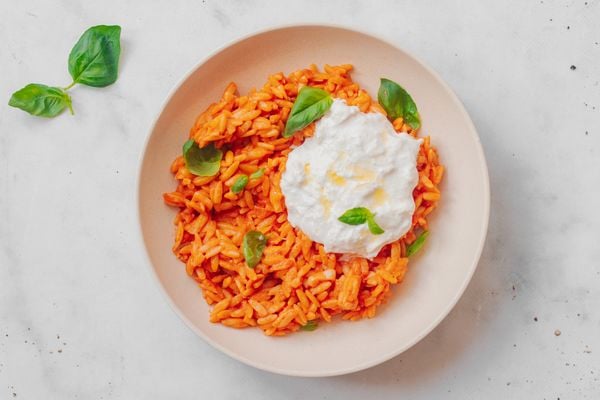Orzo alla vodka met burrata | makkelijke pasta