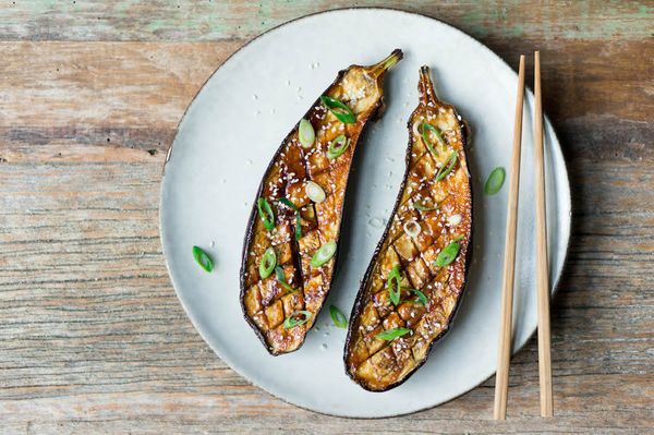 aubergines met miso recept