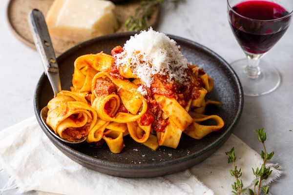 pasta met eendenragu