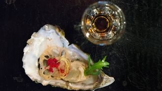 oester en Japanse azijn