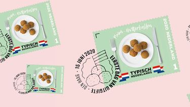 postzegel met bitterballen