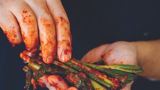 Kimchi van lente ui uit Klein Korea