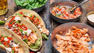 Taco's met pulled zalm