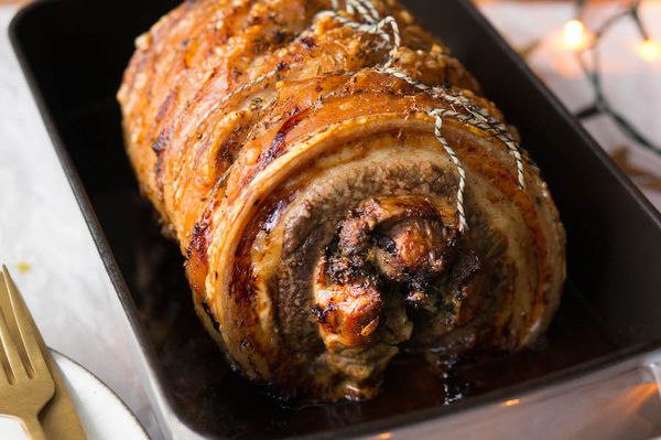 porchetta als hoofdgerecht met kerst