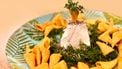 bugles met geitenkaas en tuinkers