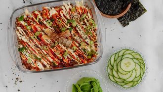 Sushi bake met zalm