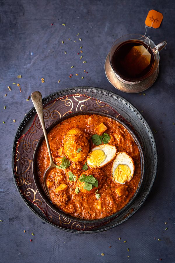 Indiase curry eieren