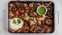 vega traybake recept met aardpeer en ricotta