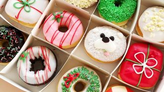 kerst donuts van Dunkin Donuts