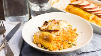 Afbeelding vegetarische zuurkoolstamppot recept