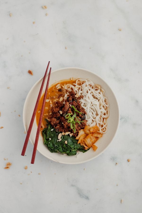 Dandan noodles in krachtige bouillon