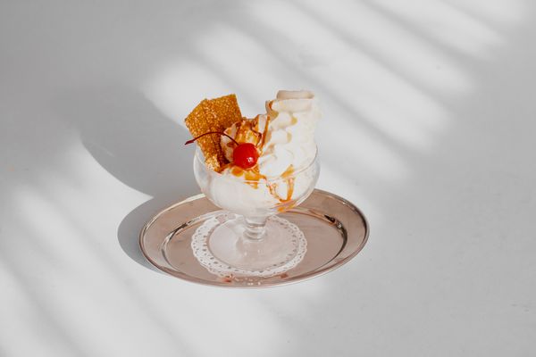Sundae met karamel