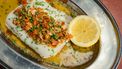 heilbot almondine met bruine boter