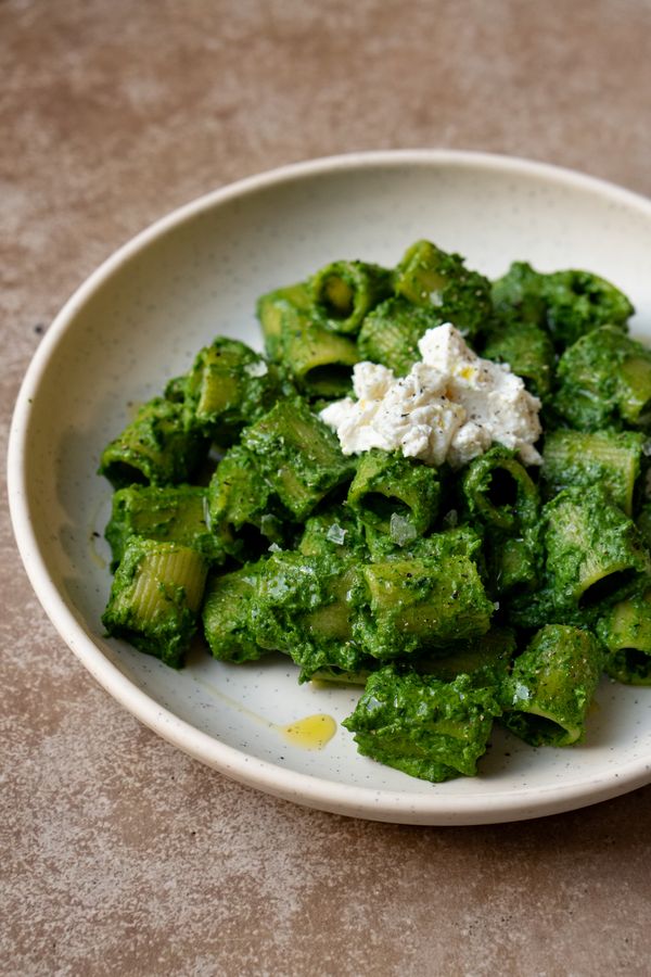Bordje pasta met boerenkool