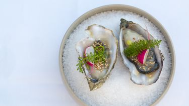 oesters met radijs duizendblad