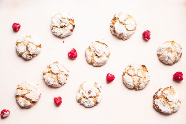 Amaretti met frambozen