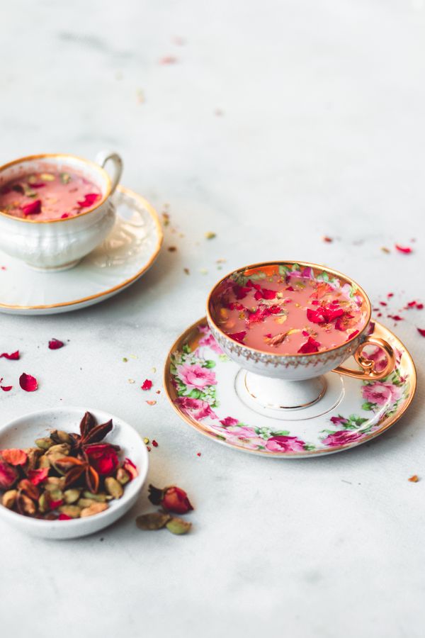 Kashmiri chai | noon chai | roze chai | valentijnsdrankje