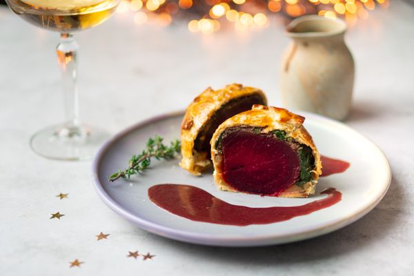 Biet wellington vegetarisch hoofdgerecht kerst