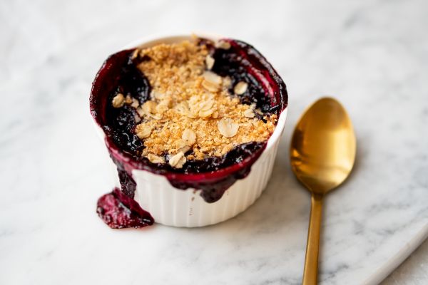 Crumble van rood fruit