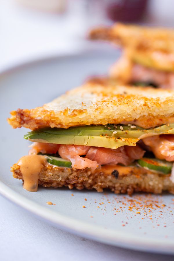 Crispy sushi sandwich maken in de airfryer
