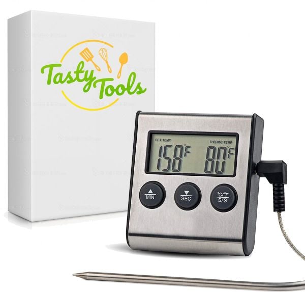 Tasty tool sugar and meat thermometer