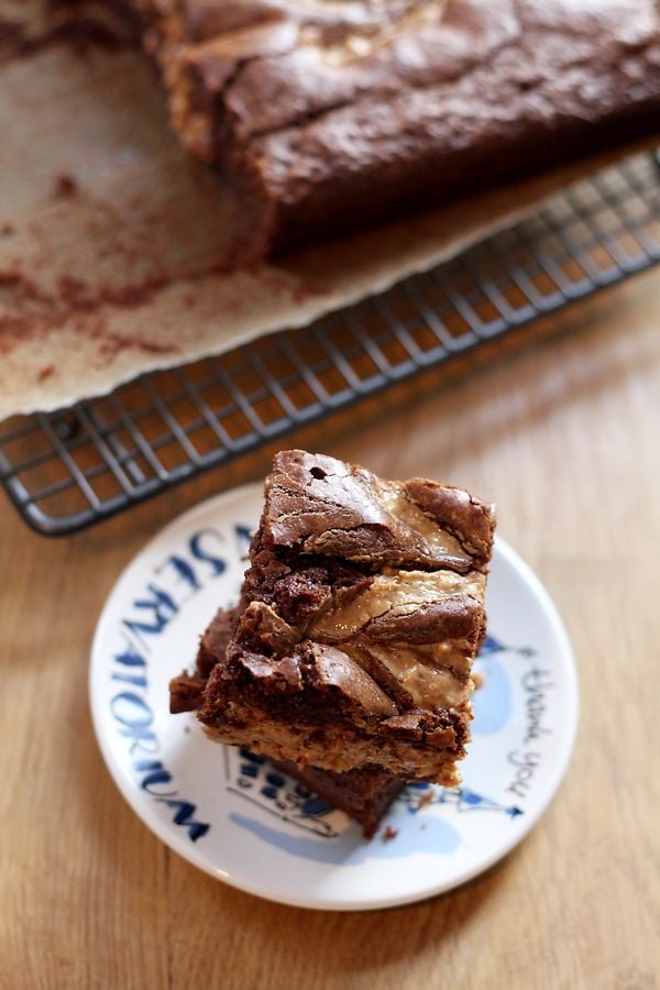 Afbeelding van brownies met pindakaas recept