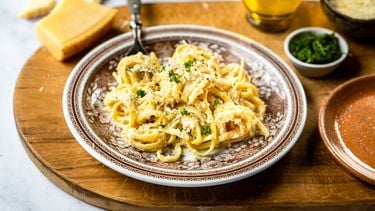pasta met aardpeer en parmezaan