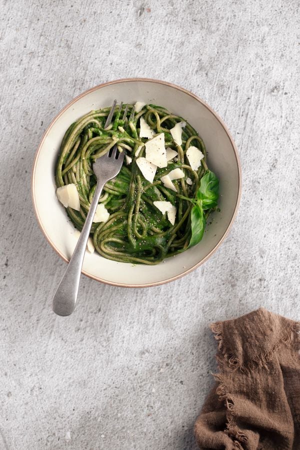 Tallarines verdes | Spaghetti spinazie | snelle spaghetti