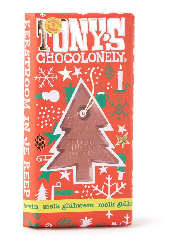 Tony's Chocolonely kerst-reep met glühwein
